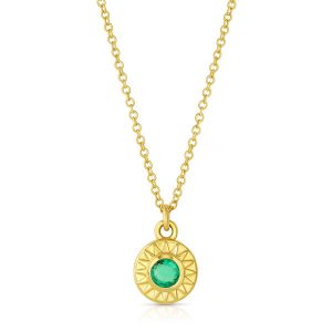 Mazahri emerald Sunburst pendant
