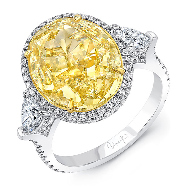 Uneek 8 ct yellow diamond ring