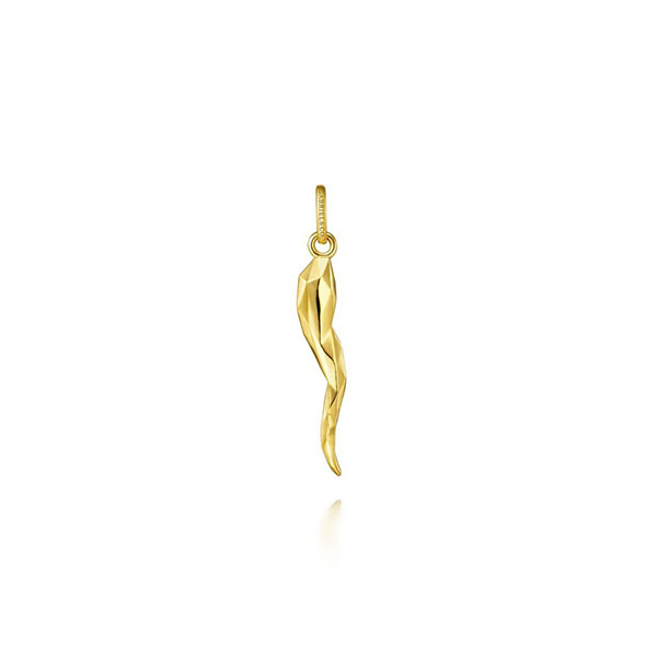 Gabriel & Co. gold Italian horn pendant