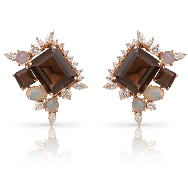 Joana Salazar brown quartz earrings