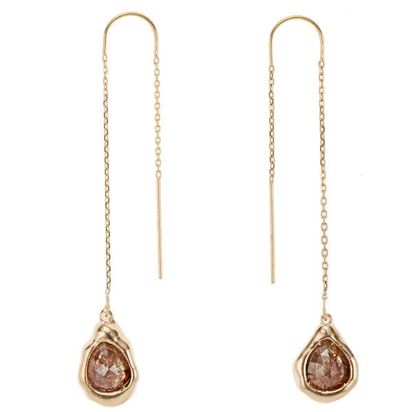 Kassandra Nicholson brown diamond earrings