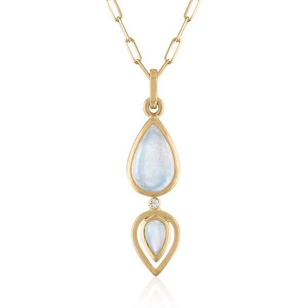 Loriann double moonstone pendant