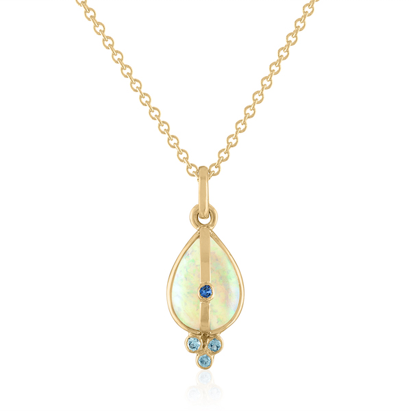 Loriann opal sapphire pendant