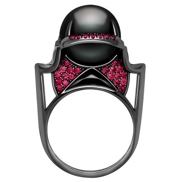 Marei Isis black pearl ring