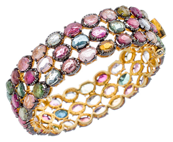 Modern Moghul tourmaline bracelet