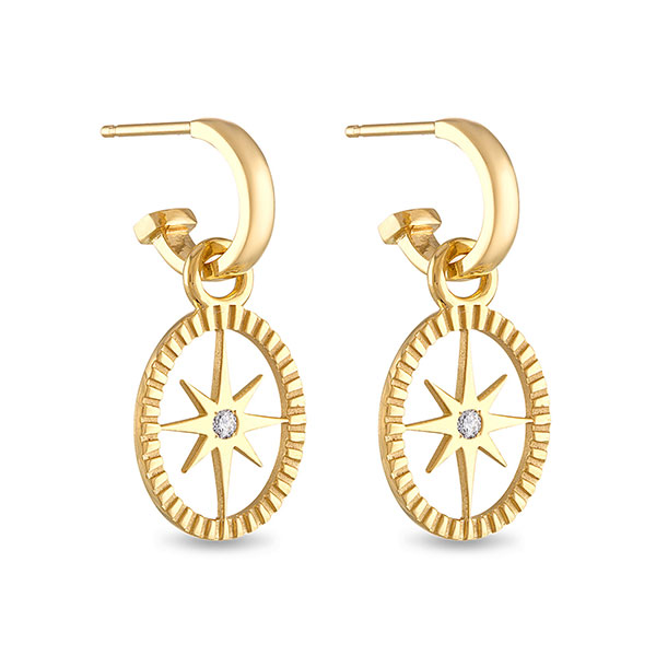 Pamela Zamore oval star earring