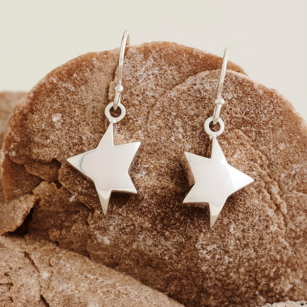 Serena Van Rensselaer designed her first Le Petit Prince jewelry when she was a teen. Sterling Silver Étoile earrings from Le Petit Prince Collection.