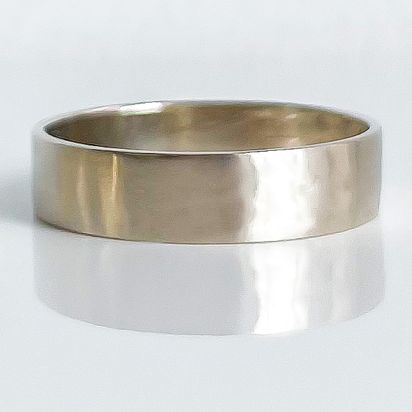 Sun and Selene ceremony matte white gold band