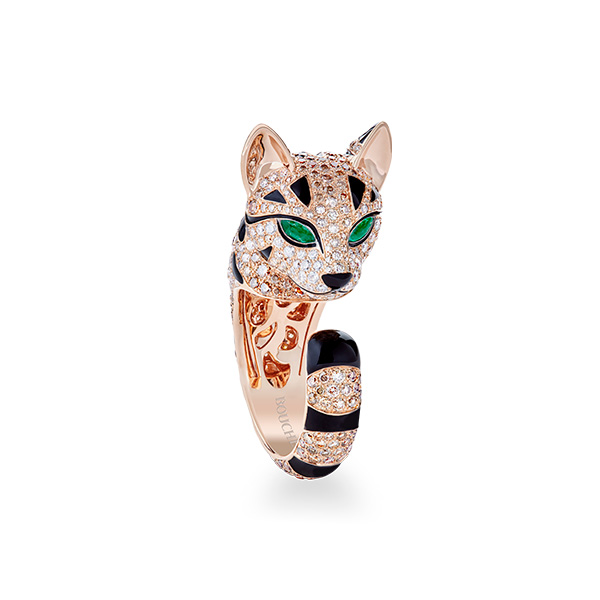 Boucheron fuzzy leopard ring