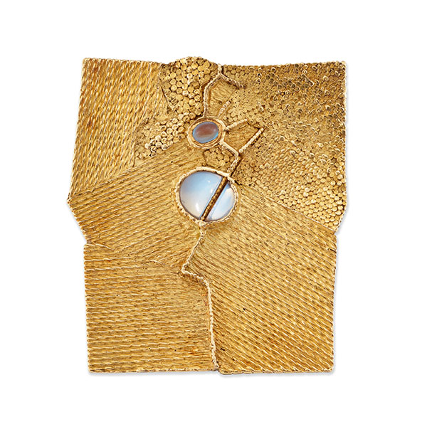 British Jewelry Designers Gruber gold brooch