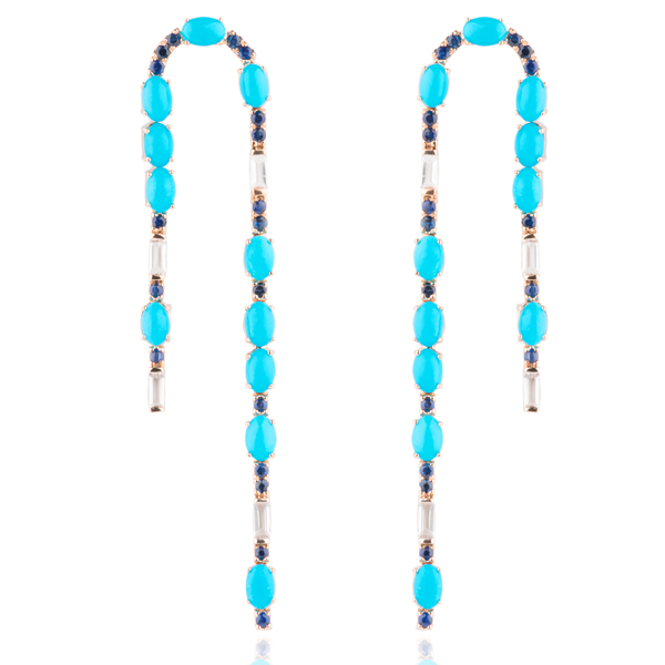 Joana Salazar turquoise earrings
