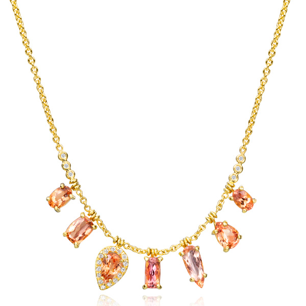 Lauren K pink topaz necklace