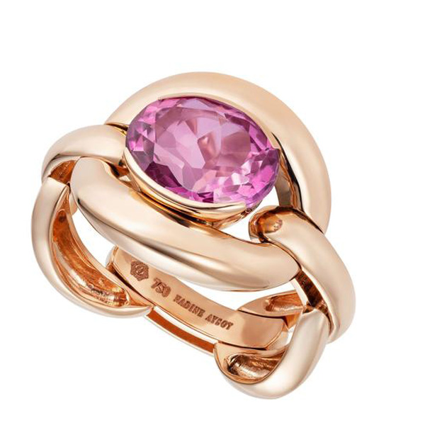 Nadine Aysoy Catena pink topaz ring