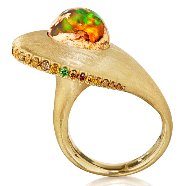 Naomi Sarna Mexican fire opal ring