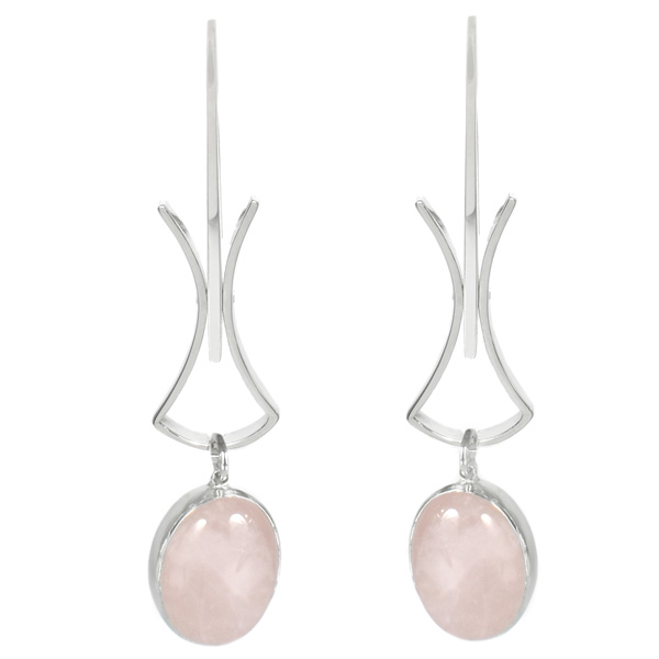Nikki Lorenz rose quartz earrings
