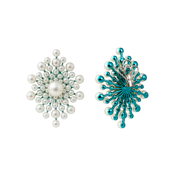 Sarah Ho Lux neon turquoise earrings