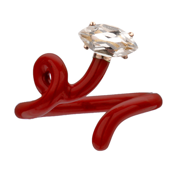 Bea Bongiasca Tendril red ring