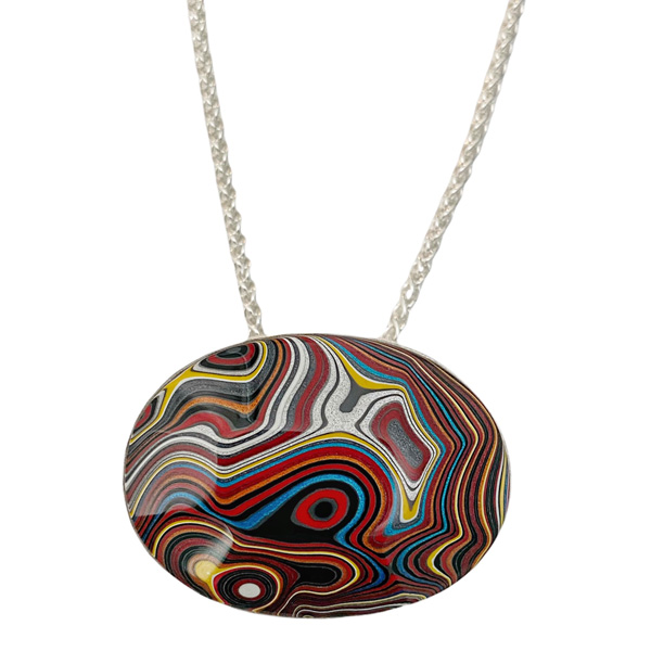 Chrissy Liu fordite necklace