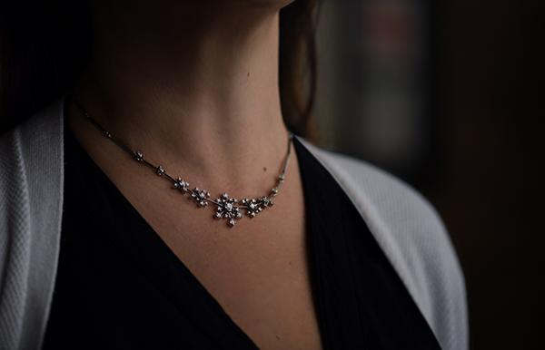 Christopher Duquet Snowflakes diamond necklace