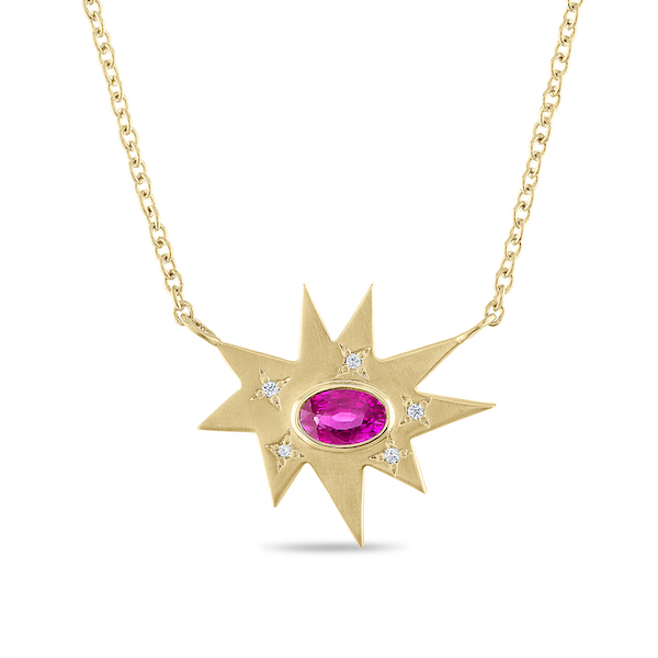 Emily Kuvin Stellina necklace ruby