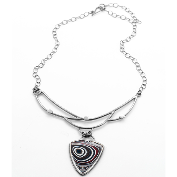 Emma Elizabeth fordite Visionary necklace