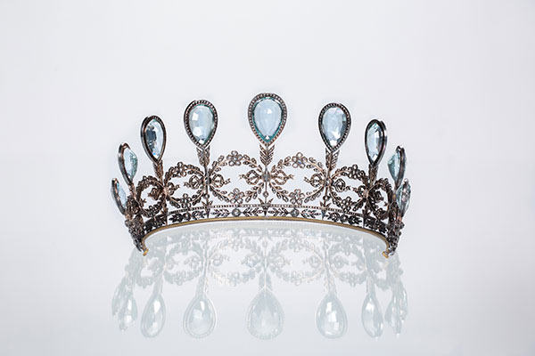 Faberge aquamarine and diamond tiara