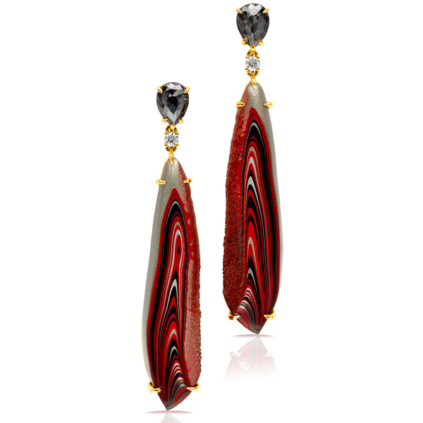 Pamela Huizenga fordite earrings