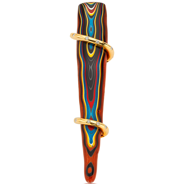 Pamela Huizenga fordite lapel pin