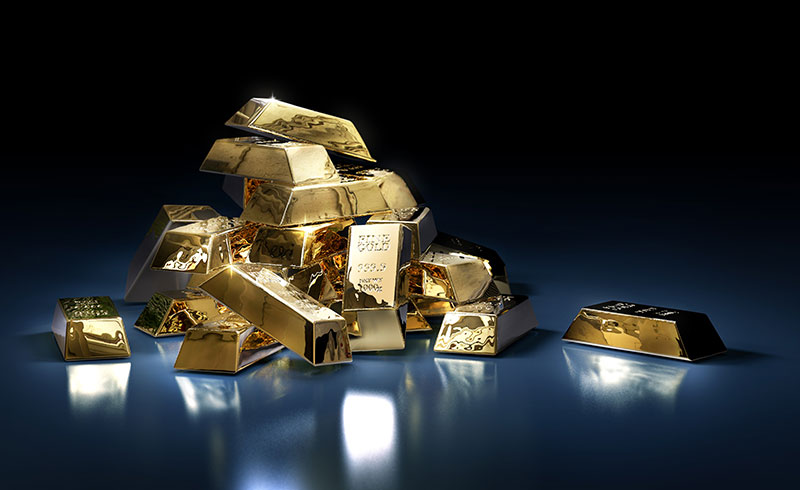 Pile of gold bars Getty Images
