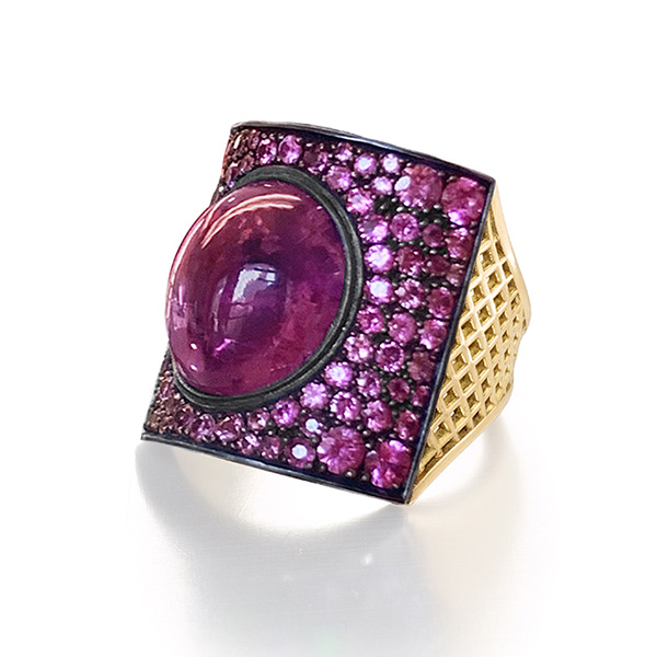 Spark Creations One of a Kind Pink Tourmaline & Diamond Ring 200-1081 -  Hurdle's Jewelry