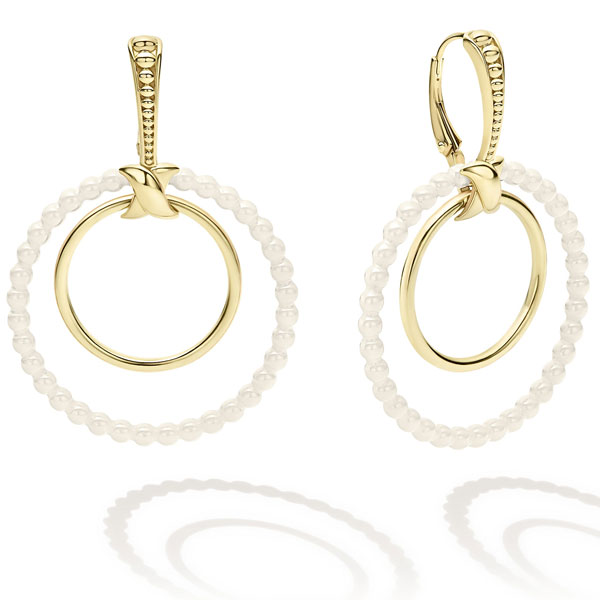 Lagos double circle earrings