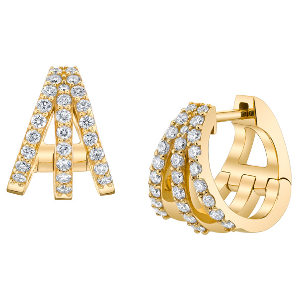 Laura Gallon Equilibre diamond earrings