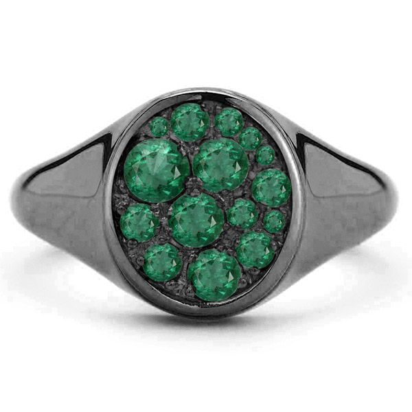 Stone Fine Jewelry Emerald signet ring