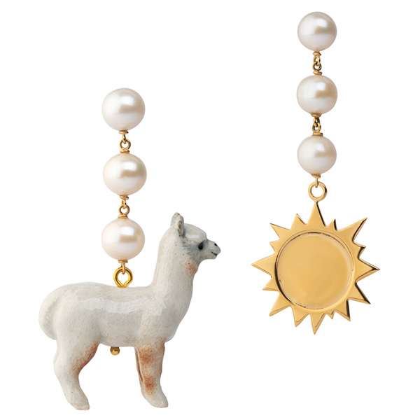 Tessa Packard alpaca sun earrings