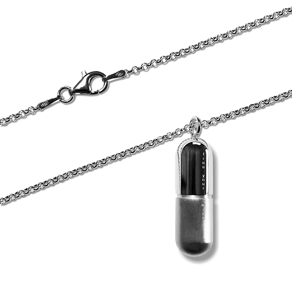 esther perbandt silver gold pill chain