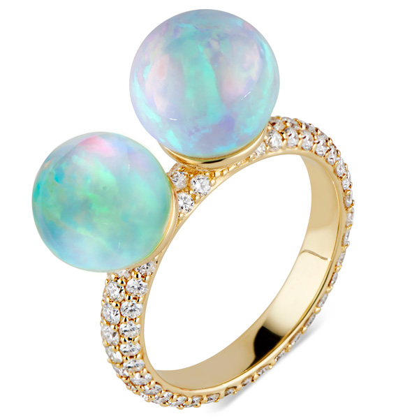 Akaila Reid double opal ring