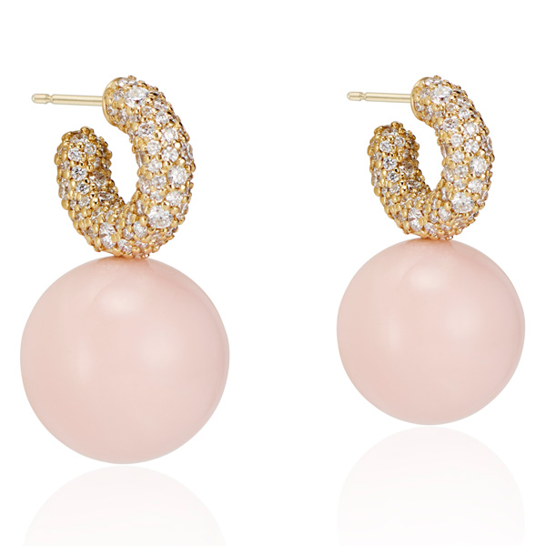 Akaila Reid pink opal earrings
