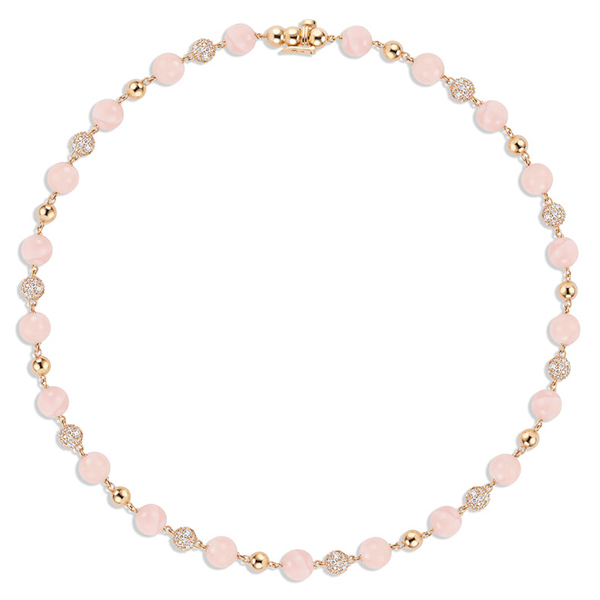 Akalia Reid pink opal and diamond necklace