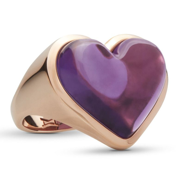 Alina Abegg amethyst heart ring