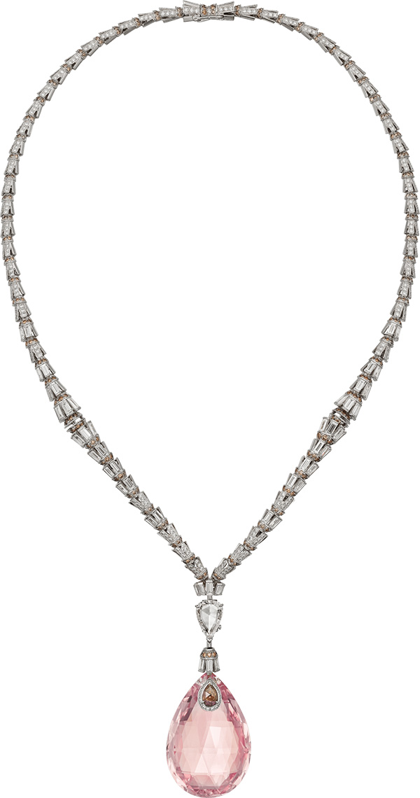 Cartier morganite diamond necklace
