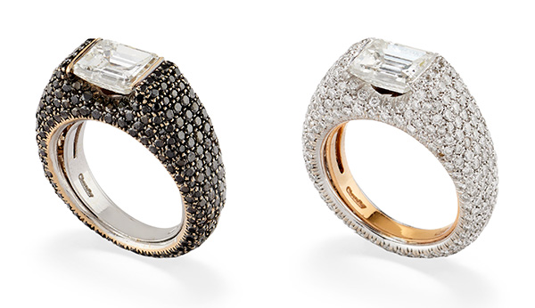 Diamond ring and colored diamond ring by Chantecler Diamond ring and colored diamond ring by Chantecler