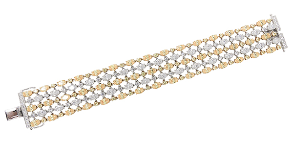 Gismondi yellow white diamond bracelet