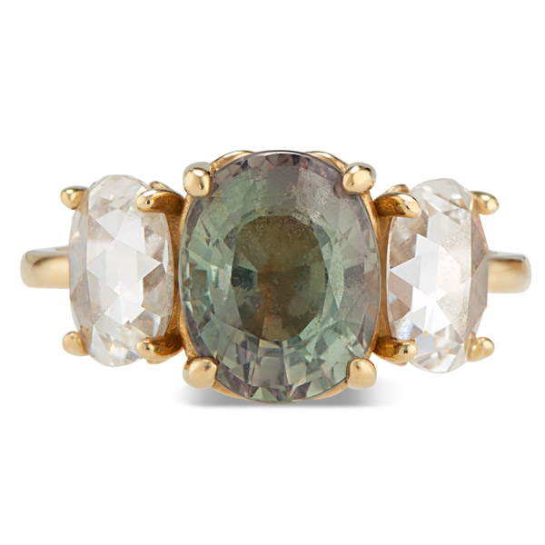 Kendra Pariseault green sapphire ring