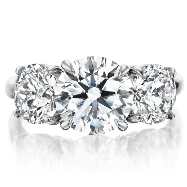 Lauren Addison three-stone engagement ring