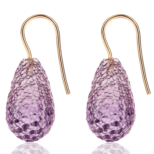 McFarlane laser cut amethyst earrings