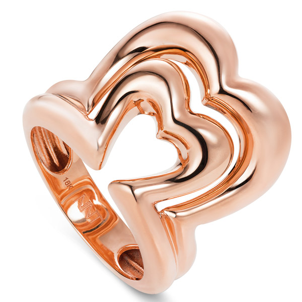 Never Not rose gold heart ring