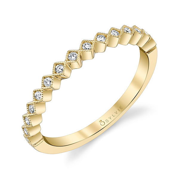 Sylvie Collection stackable gold band