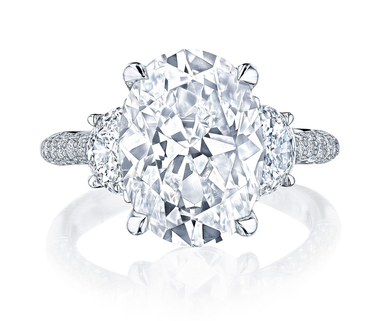 Tacori founders oval 3 stone ring
