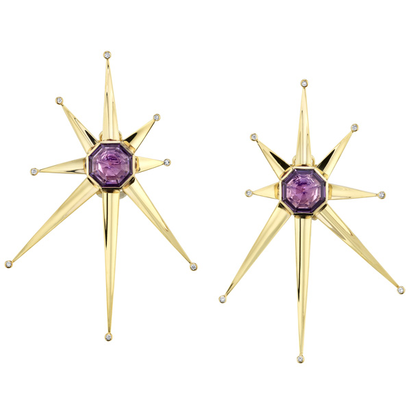 Vram amethyst supernova earrings