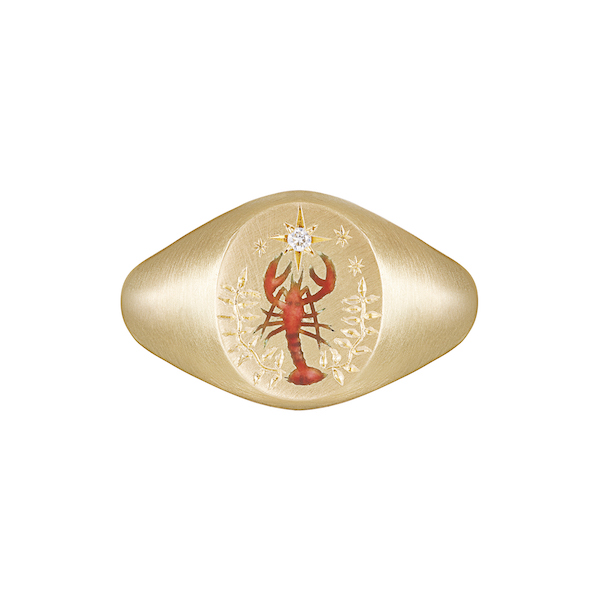 Cece Jewelry lobster signet ring